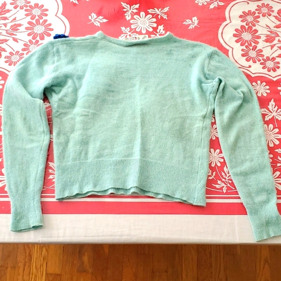 Cropped Vintage Embellished Angora sweater small - Picture 6 of 8